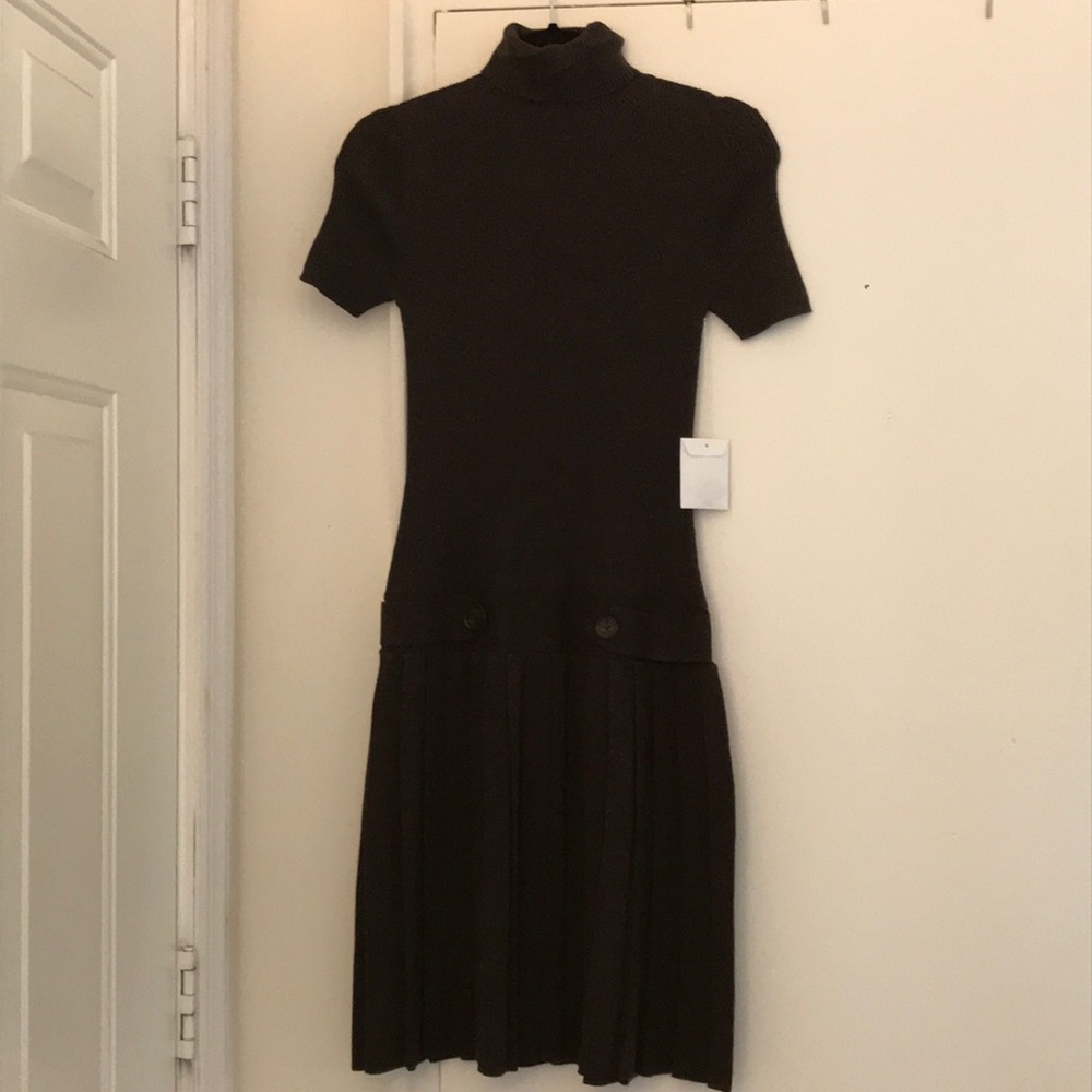 40s style Chocolate brown sweater dress